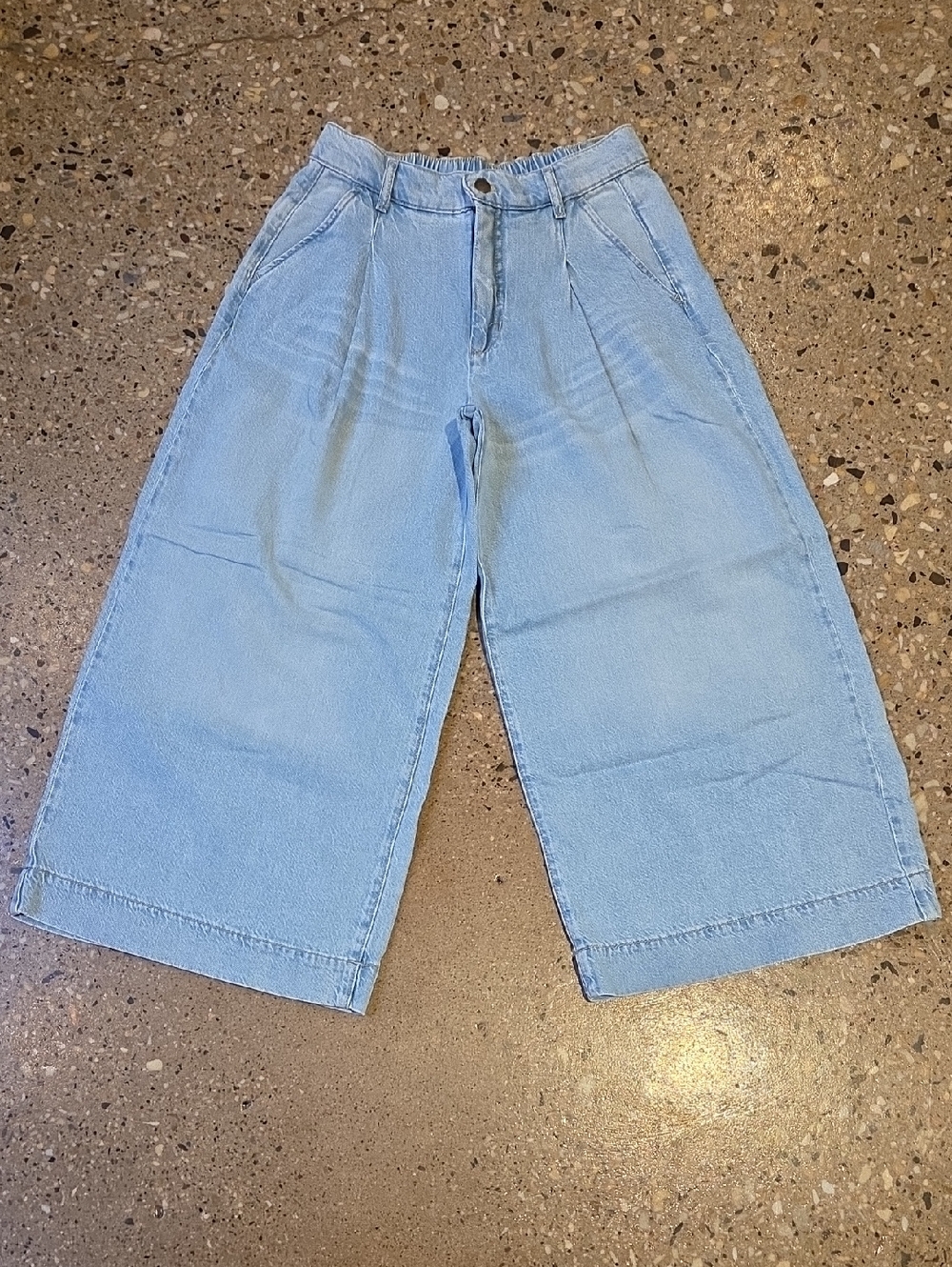 Anthropologie Pilcro Light Blue Wide-Leg Cropped Jeans XS